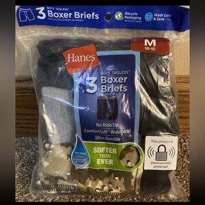 New Hanes Boys Tagless Boxer Briefs Comfort Flex Waistband Medium 10-12.